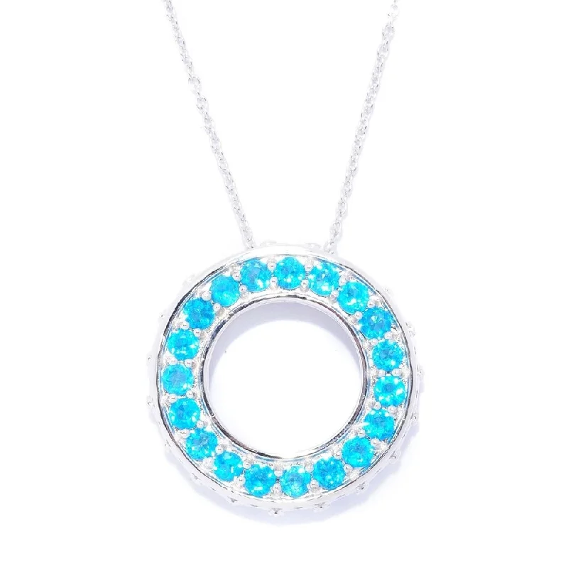 Polished bead necklaces-Exotic Apatite Circle of Life Necklace