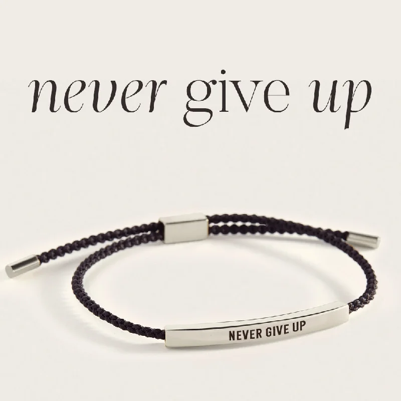 Petal carved bangles-Never Give Up Inspire Bracelet