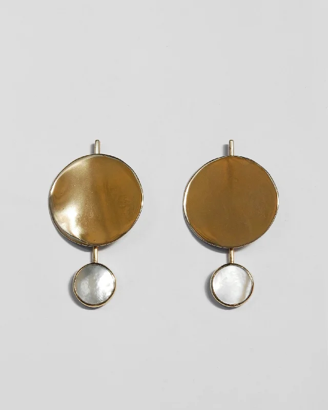 Large hoop earrings-Filia Earrings in Mother of Pearl