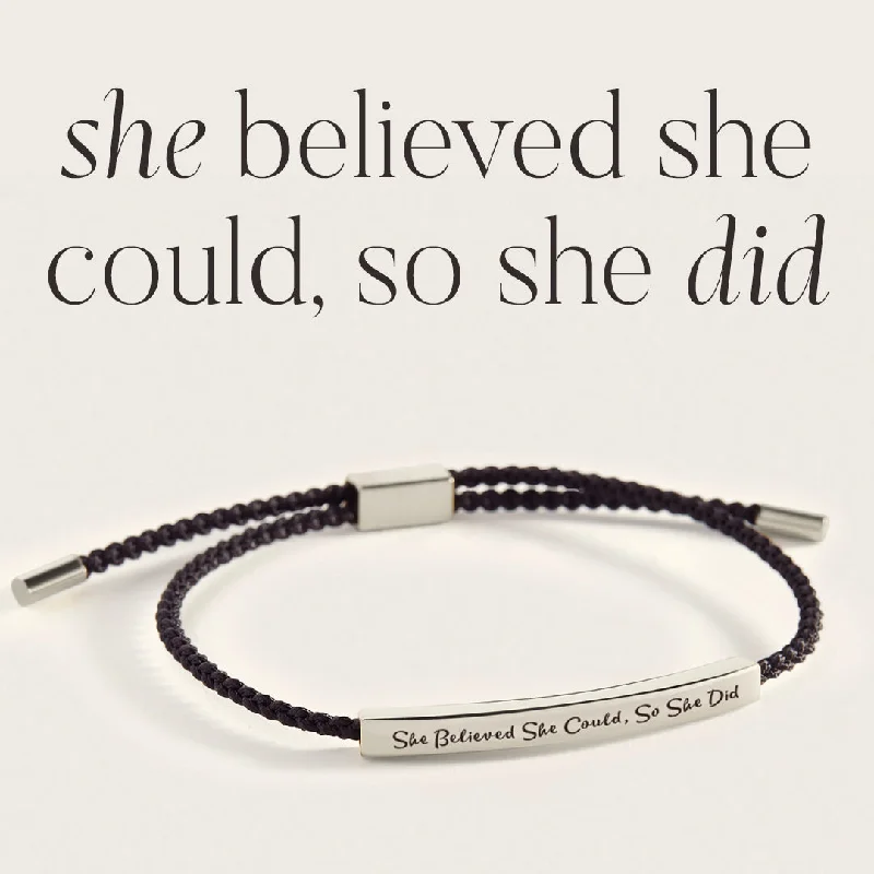 Silk tassel bangles-She Believed She Could, So She Did Inspire Bracelet