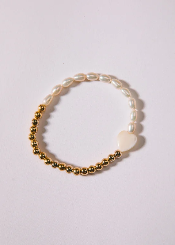 Bead row bangles-Mother Of Pearl Bracelet