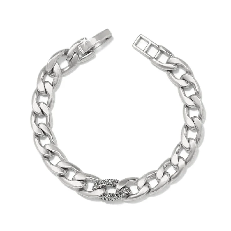 Fine bead bangles-Cleo Pave Link Bracelet