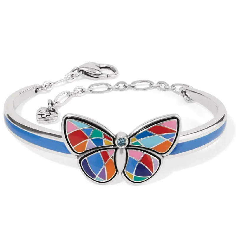 Patina bronze bangles-Colormix Butterfly Bar Bracelet