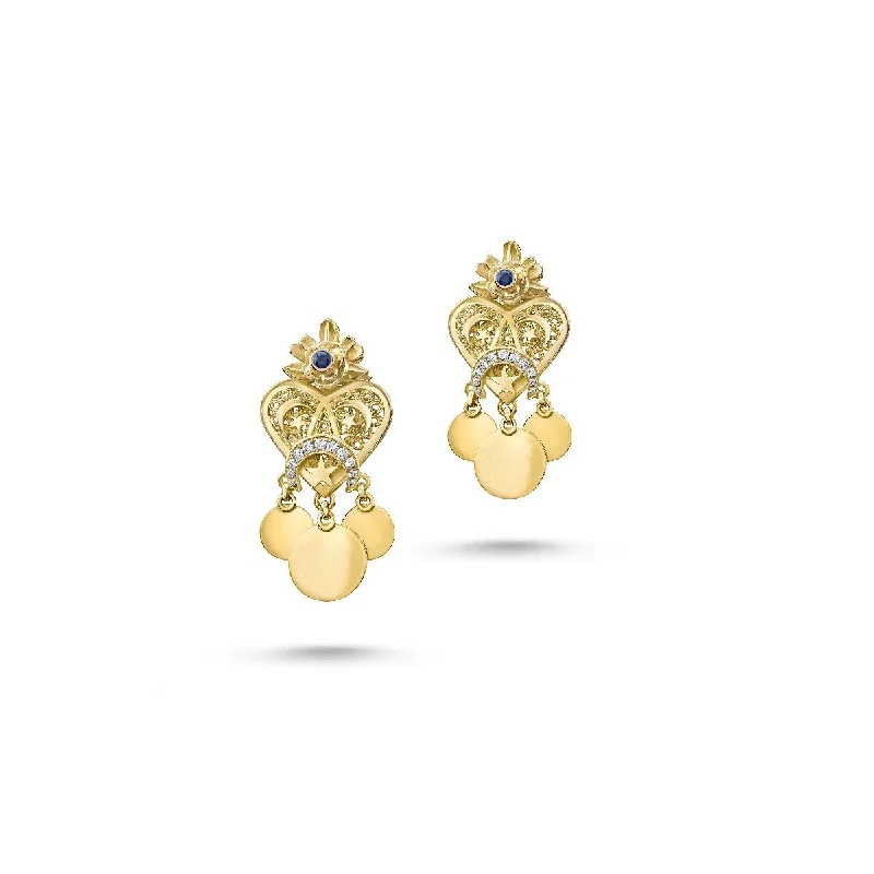 Worn medallion earrings-Ghalia Earrings