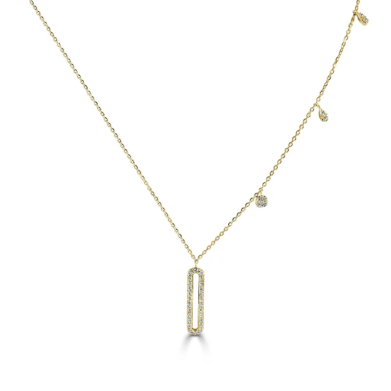 Mystic eye necklaces-Joelle Diamond Bar Necklace 14K Gold 1/5 ct TDW