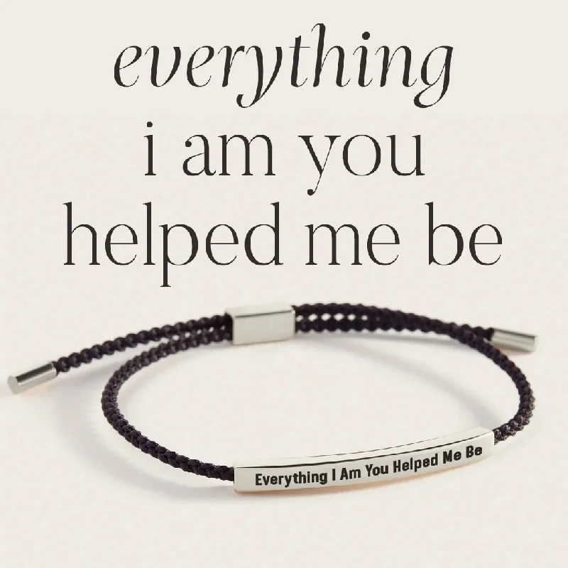 Gem strand bangles-Everything I Am You Helped Me Be Inspire Bracelet