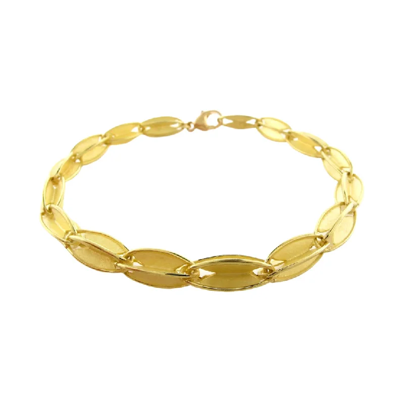 Gem strand bangles-Oval Link Bracelet