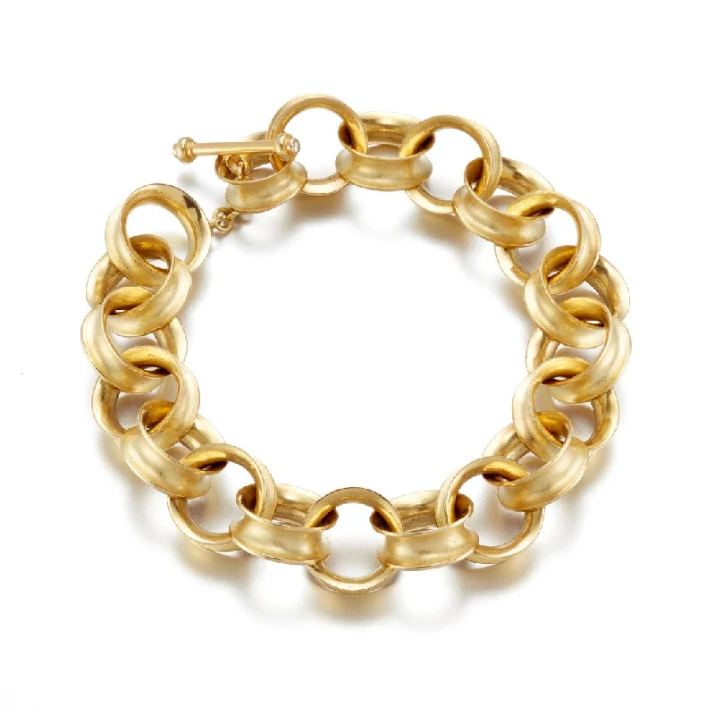 Shiny modern bangles-Torus Link Bracelet