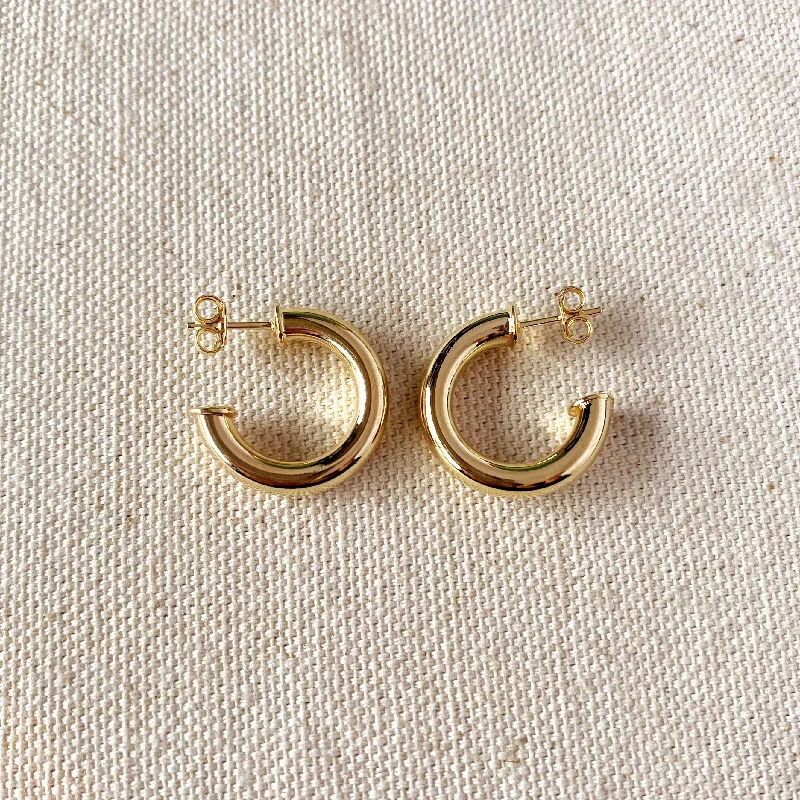 Mystic eye earrings-Anne 18k Gold Filled Half-Hoops Earrings