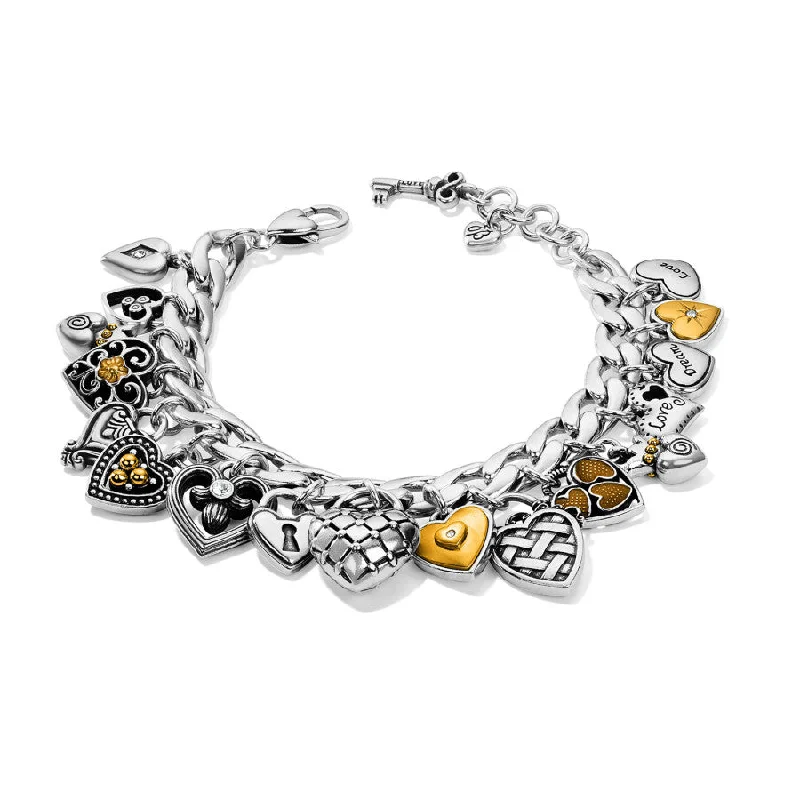 Fox motif bangles-One Heart Charm Bracelet