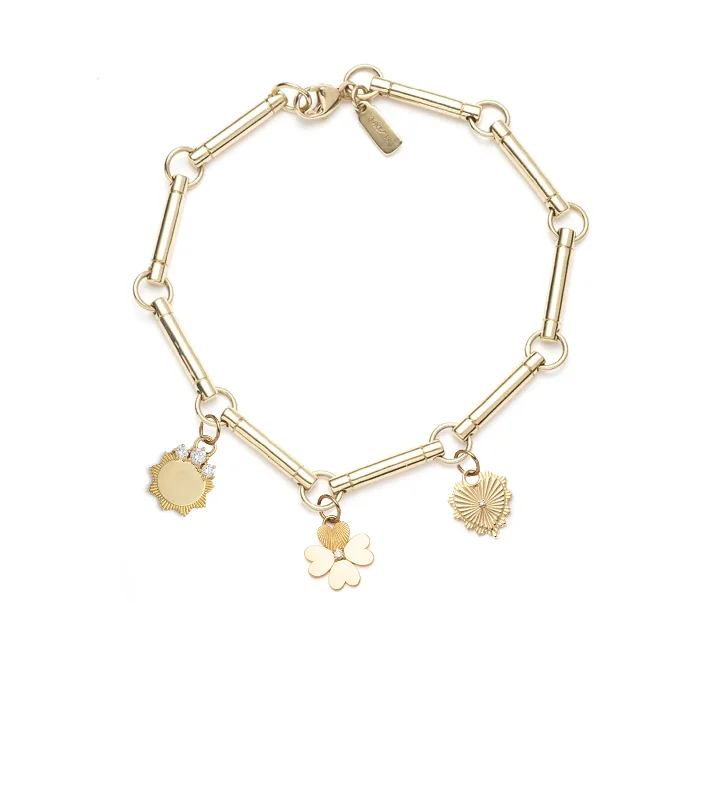 Fine bead bangles-True Love & Engravable : Element Chain Bracelet