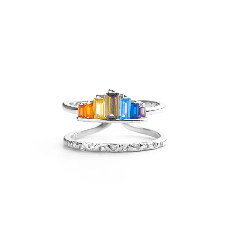 Be The Light Adjustable Rainbow Ring - Matthew 5:14-16