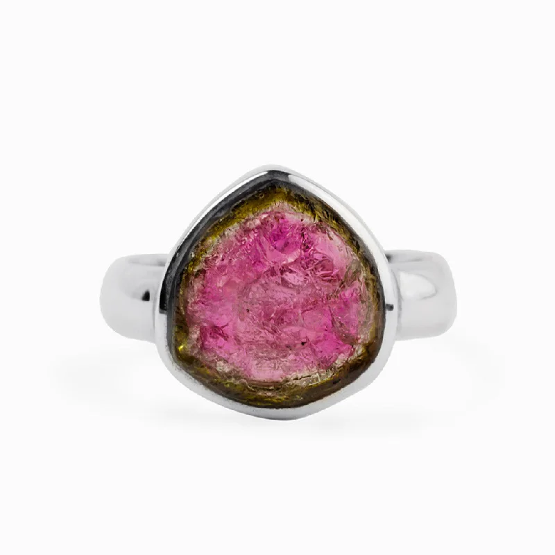 Watermelon Tourmaline Ring