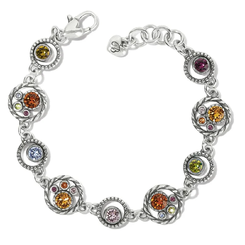 Topaz bead bangles-Halo Gems Bracelet