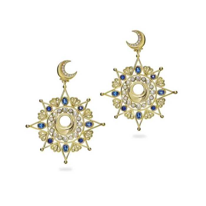 Surf motif earrings-Ottoman Star Earrings