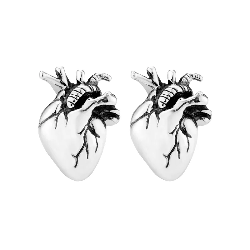 Thick tier earrings-CARDIUM - Sterling Silver Studs