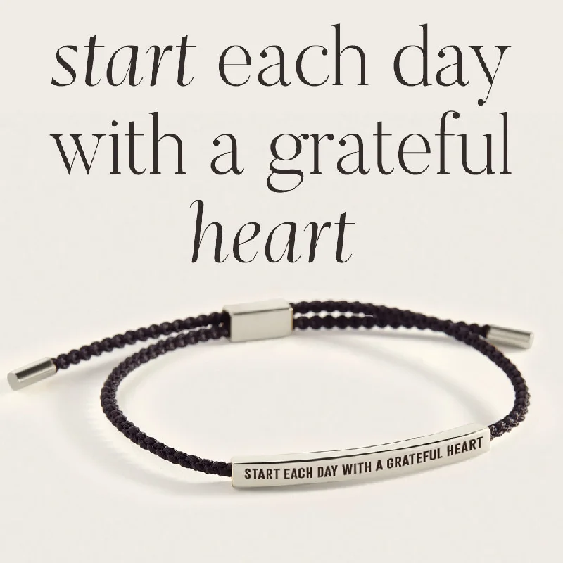 Astro theme bangles-Start Each Day With A Greatful Heart Inspire Bracelet