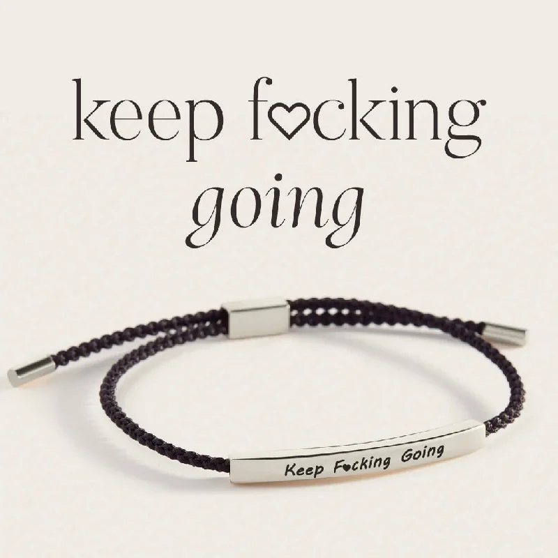 Beaded cluster bangles-Keep F♥cking Going Inspire Bracelet