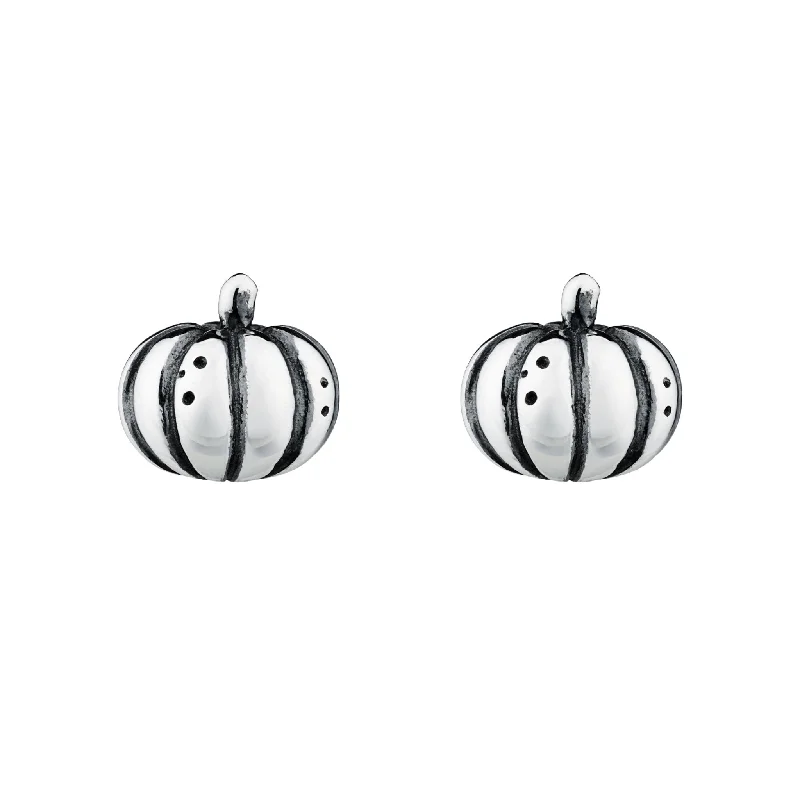 Woven cord earrings-PUMPKIN PATCH - Sterling Silver Studs