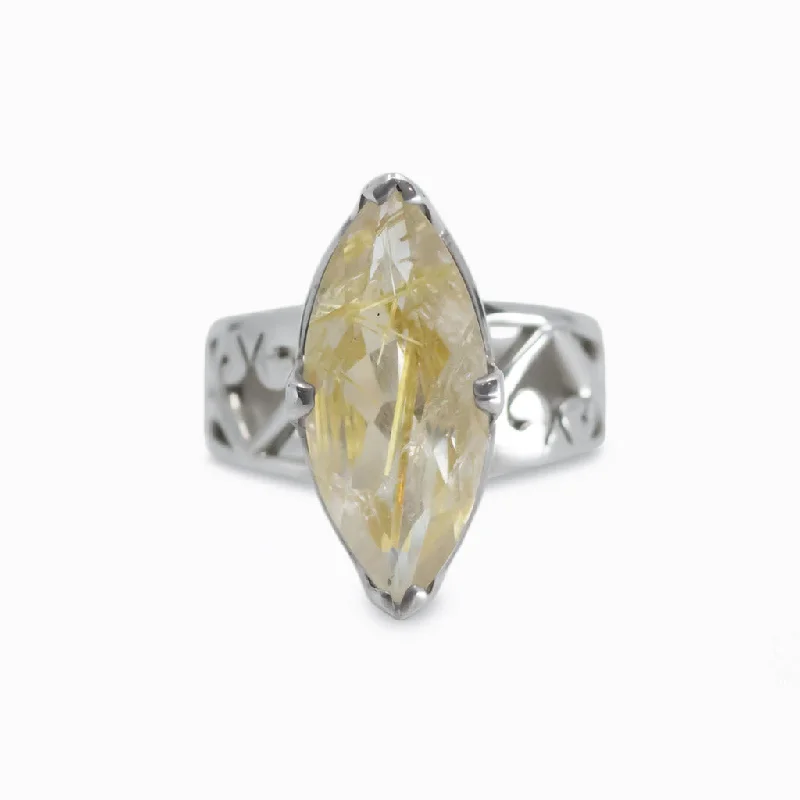 Rutilated Quartz Ring