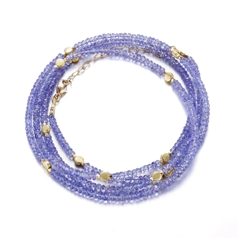 Java tile bangles-Tanzanite Wrap Bracelet