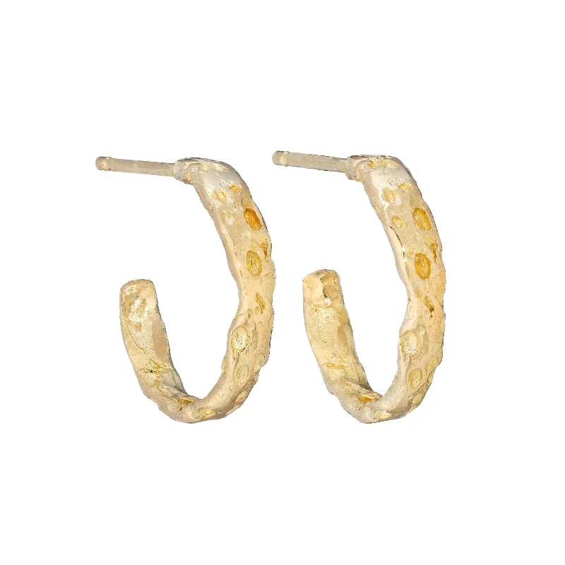 Spinel earrings-Urchin Hoops 18ct Gold