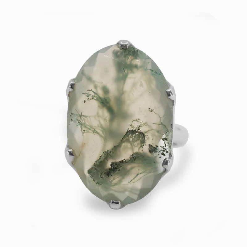 Moss Agate Ring