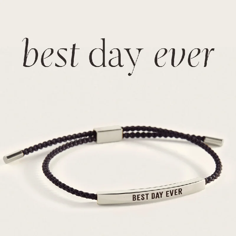 Open frame bangles-Best Day Ever Inspire Bracelet