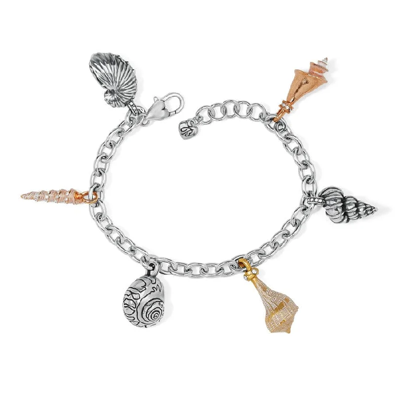 Dove motif bangles-Shells Around The World Shell Charm Bracelet