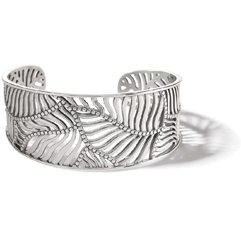 Alloy metal bangles-Palmetto Cuff Bracelet