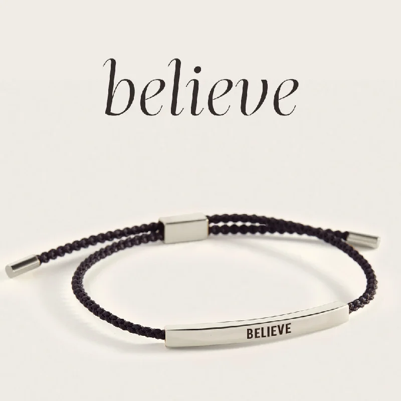 Yarn wrap bangles-Believe Inspire Bracelet