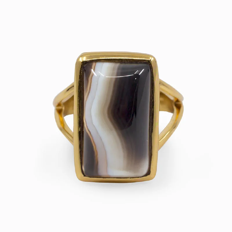 Banded Agate Ring