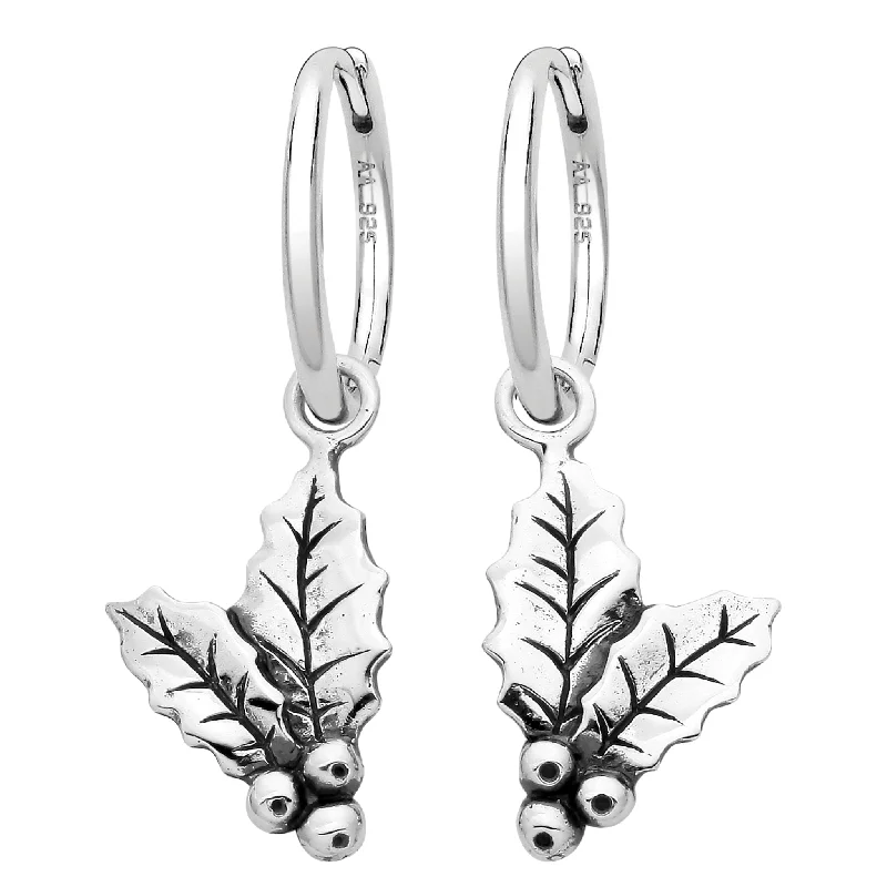 Flat knot earrings-HOLLY - Sterling Silver Hoops