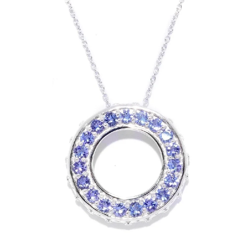 Amethyst pendant necklaces-Exotic Tanzanite Circle of Life Necklace