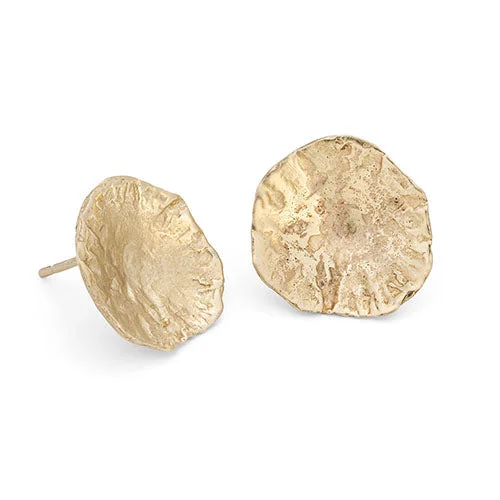 Light drop earrings-Limpet Studs 9ct Gold