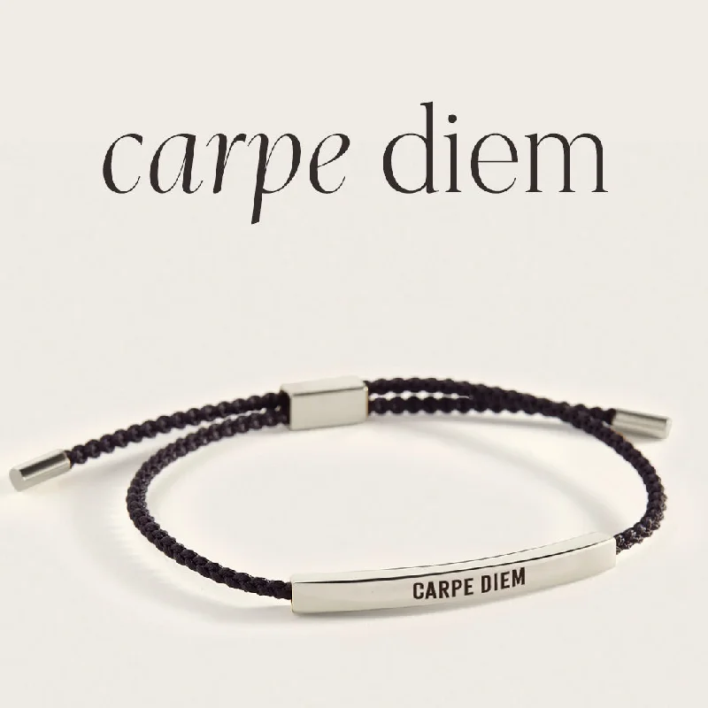 Coiled cord bangles-Carpe Diem Inspire Bracelet