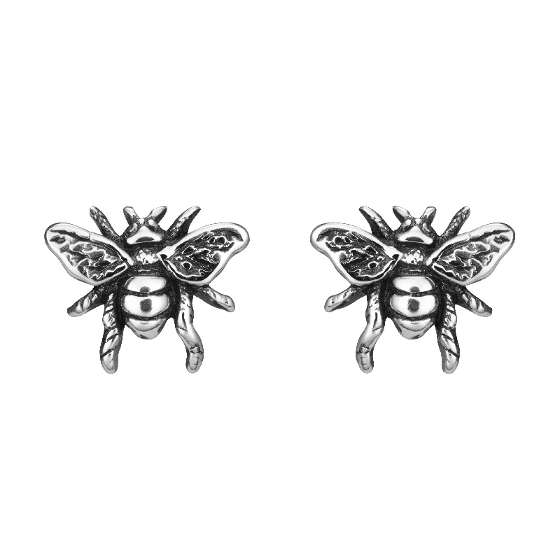 Wide statement earrings-BUZZ - Sterling Silver Studs