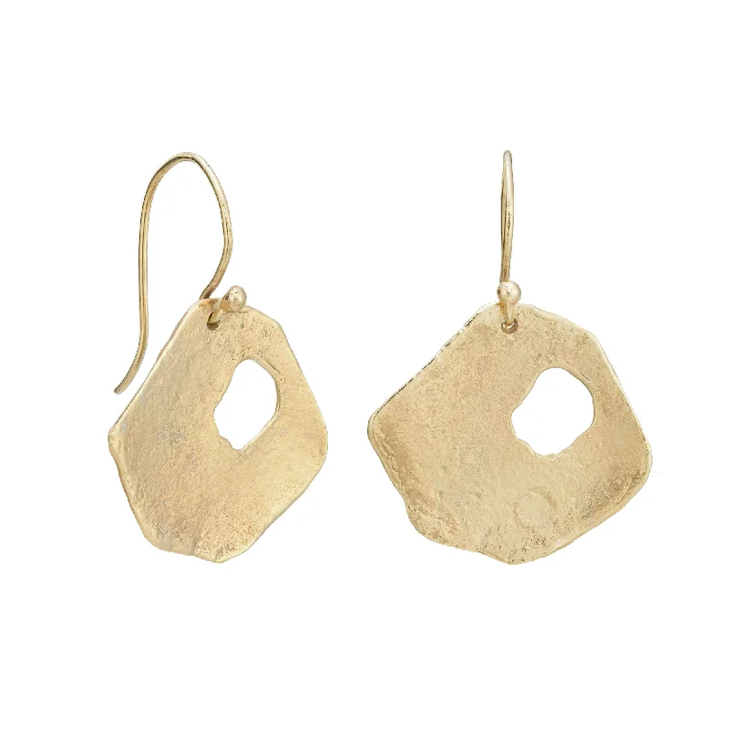 Subtle dangle earrings-Adder Stone Drops 9ct Gold