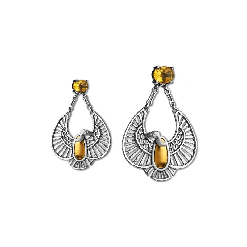 Fox wing earrings-Nekhbet Vulture Earrings