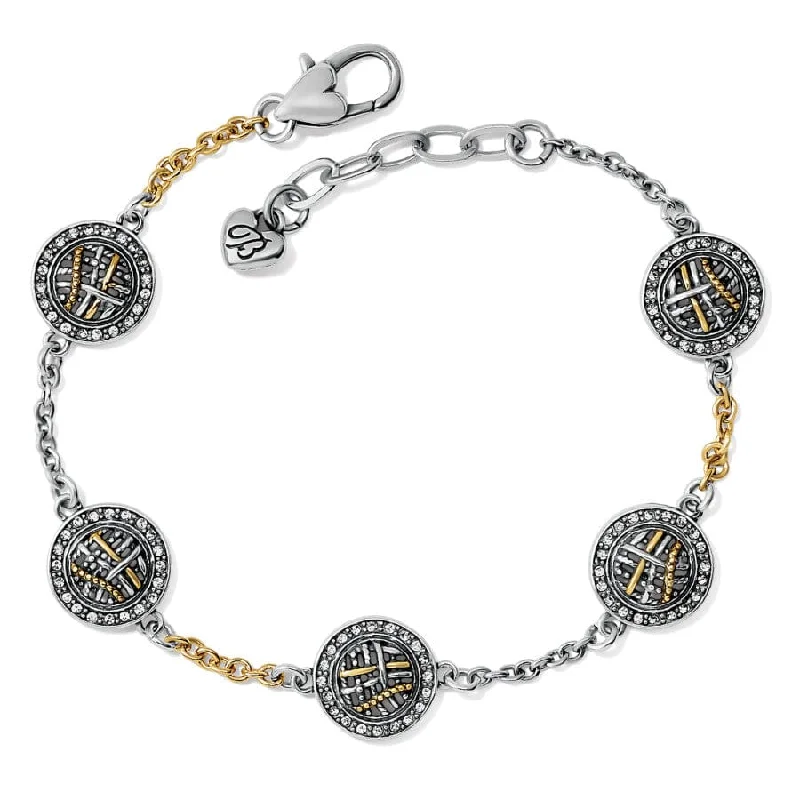 Slim pearl bangles-Neptune's Rings Woven Station Bracelet