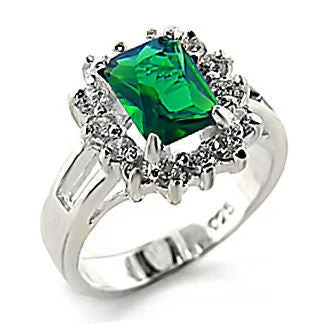 Sculptural engagement rings-Eden: 1.92ct Columbian Emerald & Russian Ice CZ Cocktail-Dinner Ring