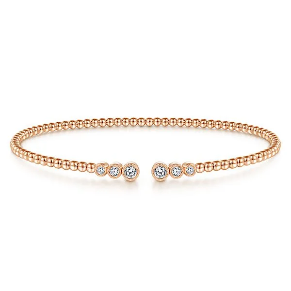 Sleek design bangles-Gabriel & Co. Rose Bujukan Diamond Bracelet