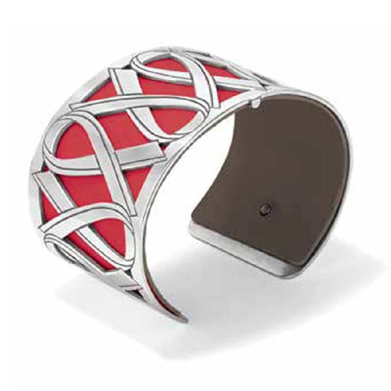 Tide shape bangles-Wear Red Christo Cuff Bracelet