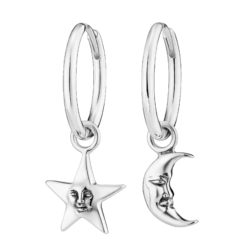 Trekker braid earrings-COSMIC - Sterling Silver Hoops