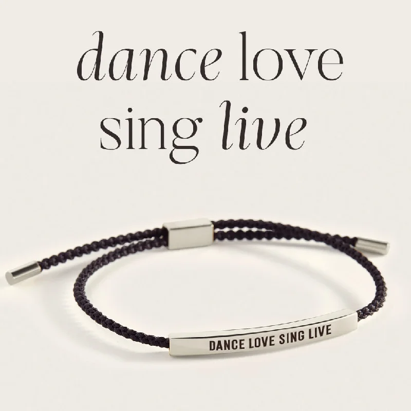 Fluid art bangles-Dance Love Sing Live Inspire Bracelet