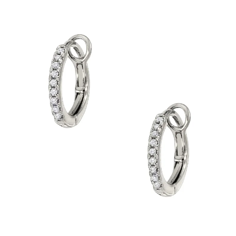 Trekker braid earrings-Kristina Huggies Sterling Silver