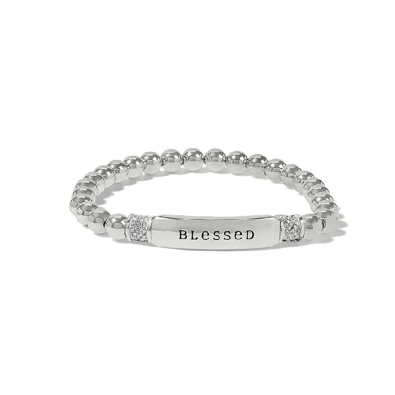 Heavy stone bangles-Meridian Blessed Petite Stretch Bracelet