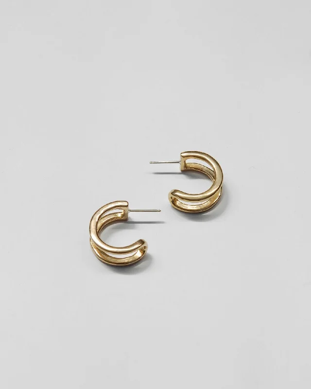 Sleek drop earrings-Tiny Gemini Earrings