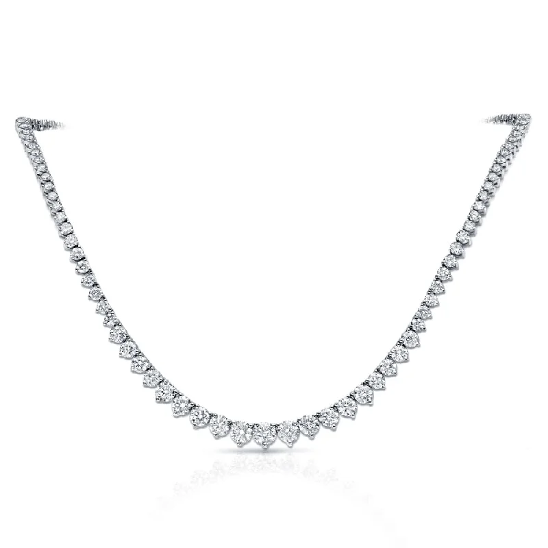 Pure crystal necklaces-Auriya 14k Gold 16ctw Diamond Riviera Tennis Necklace (H-I, SI1-SI2)