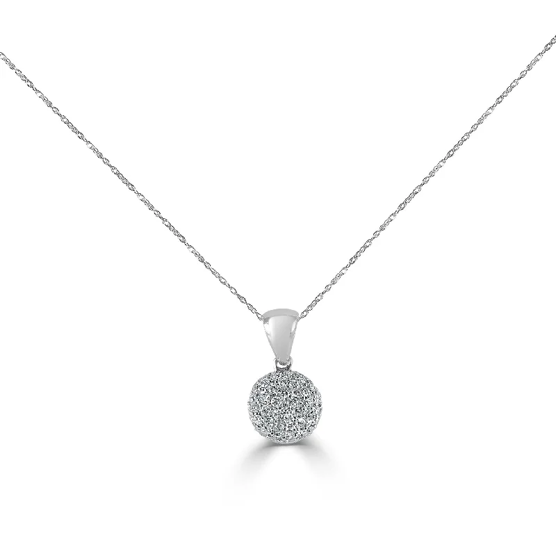 Floating gem necklaces-Joelle Diamond Pendant Necklace 14K White Gold 3/4 ct - 16''